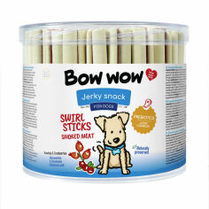 Акция на Лакомство для собак Bow wow вяленые палочки Копченое мясо 12 см 55 шт. (BW008) от Stylus