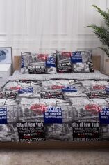 Акція на Комплект постільної білизни Moon&Star Бязь Gold Люкс New York King Size 220x240 см наволочки 2х40х60 см (MS-820002972) від Rozetka