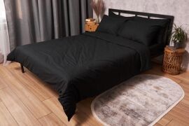 Акція на Комплект постільної білизни Moon&Star Бязь Gold Люкс Black King Size 220x240 см наволочки 2х40х60 см (MS-820002975) від Rozetka