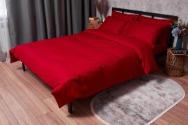 Акція на Комплект постільної білизни Moon&Star Полуторний Євро 160х220 см Red Satin Stripe см (MS-820003592) від Rozetka