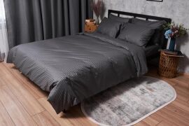 Акція на Комплект постільної білизни Moon&Star King Size 220x240 см Black Satin Stripe (MS-820003677) від Rozetka