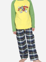 Акція на Дитяча піжама для хлопчика DoReMi 002-000279 110 см Жовта від Rozetka