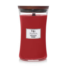 Акция на Ароматична свічка в склянці WoodWick Hourglass Candle Large Pomegranate, 609 г от Eva
