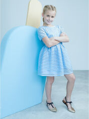 Акция на Дитяча літня святкова сукня для дівчинки Ласточка 23_2060 116 см Блакитне от Rozetka
