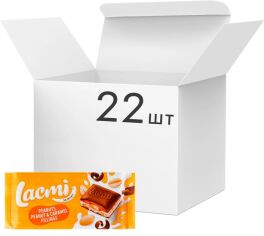 Акция на Упаковка шоколаду Roshen Lacmi молочного з арахісом і карамельно-арахісовою начинкою ВКФ 87 г х 22 шт от Rozetka