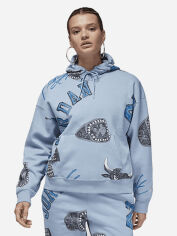 Акция на Худі жіноче Nike Jordan Fleece Hoodie FZ9978-436 S Світло-синє от Rozetka