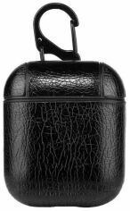 Акция на Чехол для наушников Fashion Leather Case Black for Apple AirPods 1/2 от Stylus
