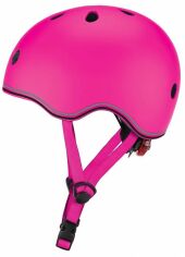 Акция на Шлем защитный детский Globber Evo LIGHTS, пастельный розовый, с фонариком, 45-51см (XXS/XS) от Stylus