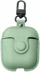 Акція на Чохол для навушників Fashion Leather Case Smile Green for Apple AirPods від Y.UA