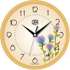 Акция на Настінний годинник UTA 01 G 14 квіти льону от Rozetka