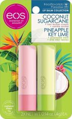 Акція на Набір бальзамів для губ EOS Coconut Sugarcane & Pineapple Key Lime Кокосовий цукор + Ананас-Лайм 2 шт х 4 г від Rozetka