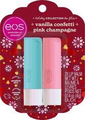 Акція на Набір бальзамів для губ EOS Vanilla Confetti & Pink Champagne Ваніль + Рожеве шампанське 2 шт х 4 г від Rozetka