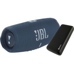 Акция на Портативная акустика JBL Charge 5 Blue (JBLCHARGE5BLU) + PB 20000 mAh Griffin (GP-149-BLK) от MOYO