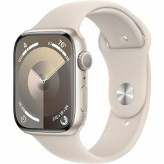 Акція на Смарт-часы Apple Watch Series 9 GPS 45mm Starlight Aluminium Case with Starlight Sport Band - S/M від MOYO
