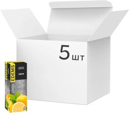 Акция на Упаковка чорного пакетованого чаю Edems Лимон 25 пакетиків х 5 пачок от Rozetka