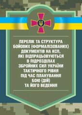 Акція на Перелік та структура бойових (формалізованих) документів на КСП, які відпрацьовуються в підрозділах Збройних Сил України тактичного рівня під час планування бою (дій) та його ведення від Y.UA