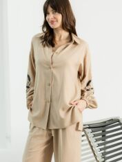 Акція на Сорочка оверсайз жіноча Seventeen 2154.5747 L-XL Бежева від Rozetka