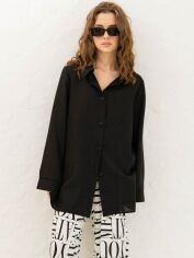 Акція на Сорочка бавовняна жіноча Seventeen 2166.5751 L-XL Чорна від Rozetka