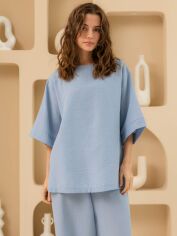 Акція на Блузка жіноча Seventeen 2151-1.5780 L-XL Блакитна від Rozetka