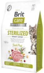 Акция на Сухий корм Brit Care Cat Gf Sterilized Immunity Support для стерилізованих котів свинина 2 кг (8595602565177) от Y.UA