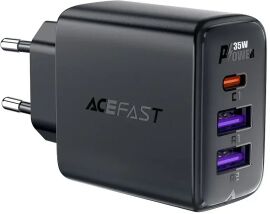 Акція на Acefast Wall Charger USB-C+2xUSB A57 GaN 35W Black від Y.UA