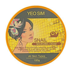 Акция на Живильний крем для обличчя Juno Yeo Sim Snail Nourishing Cream з муцином равлика, 100 г от Eva
