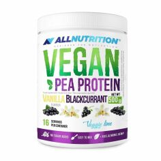 Акция на Дієтична добавка протеїн в порошку AllNutrition Vegan Protein Чорна смородина-ваніль, 500 г от Eva
