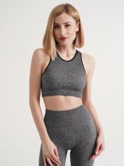 Акція на Топ в рубчик жіночий Giulia HALTER TOP RIB MELANGE_Black_1 L/XL Чорний від Rozetka