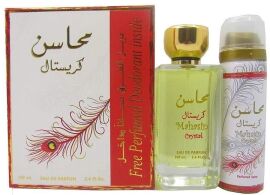 Акція на Набір Lattafa Perfumes Mahasin Crystal туалетна вода 100 мл + дезодорант 75 мл від Rozetka