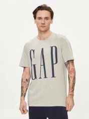 Акція на Футболка чоловіча чоловічі GAP 866774-01 2XL Cіра від Rozetka