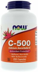 Акція на Now Foods Vitamin C-500 Calcium Ascorbate Capsules 250 caps від Y.UA