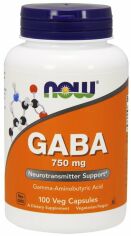 Акция на Now Foods Gaba 750 mg 100 veg caps от Y.UA