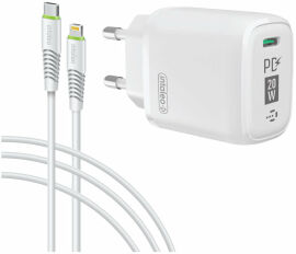 Акція на Intaleo Wall Charger USB-C 20W з Lightning Cable White (TCGQPD120L) від Y.UA