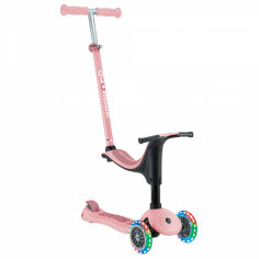 Акция на Самокат детский Globber GO-Up Sporty Lights пастельно-розовый (452-710-4) от Stylus