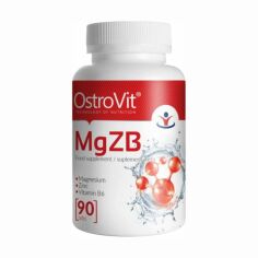 Акція на Дієтична добавка вітаміни та мінерали в таблетках OstroVit MgZB Магній, цинк та вітамін B6, 90 шт від Eva