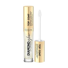 Акція на Блиск для губ Eveline Cosmetics Diamond Glow Lip Luminizer з гіалуроновою кислотою, 12 Top Coat, 4.5 мл від Eva