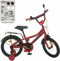Акция на Велосипед детский Prof1 Y16311 Speed racer, SKD45, звонок, красный (Y16311) от Stylus