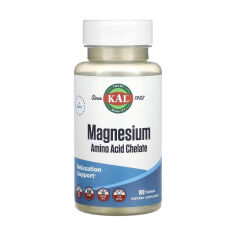 Акція на Дієтична добавка в таблетках KAL Magnesium Amino Acid Chelate Магній хелат амінокислот, 100 шт від Eva
