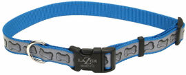 Акція на Ошейник Coastal Lazer для собак светоотражающий голубой 2.5 смx45-71 см від Stylus