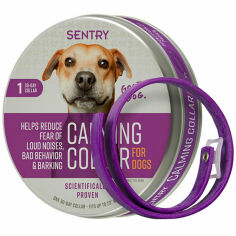 Акція на Успокаивающий ошейник Sentry Calming Collar Good Dog с феромонами для собак фиолетовый 58 см від Stylus