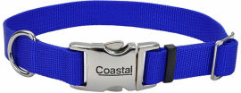 Акция на Ошейник Coastal Titan Buckle для собак нейлон синий 2.5x46-66 см от Stylus