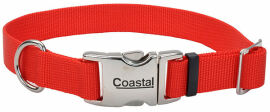 Акция на Ошейник Coastal Titan Buckle для собак нейлон красный 2.5x46-66 см от Stylus