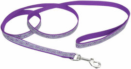 Акция на Поводок Coastal Lazer для собак светоотражающий фиолетовый 1.6 смx1.2 м от Stylus