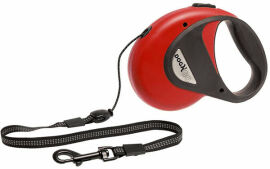 Акция на Поводок рулетка Flamingo Dogx2GO Cord M для собак светоотражающий шнур до до 20 кг 8 м красный (43871) от Stylus