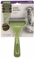 Акція на Инструмент Safari Shed Magic для средней и длинной линяющей шерсти собак зеленый 8.9x16.5 см від Stylus