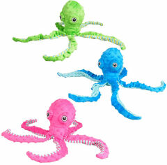 Акція на Мягкая игрушка Flamingo Bubbly Plush Octopus осьминог для собак 12х8х39 см від Stylus