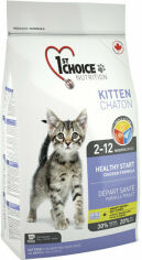 Акція на Сухой корм для котят 1st Choice Kitten со вкусом курицы 2.72 кг від Stylus