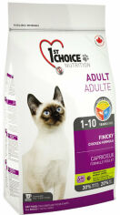 Акція на Сухой корм для взрослых привередливых котов 1st Choice Adult Finicky со вкусом курицы 5.44 кг від Stylus