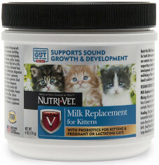 Акция на Сухое молоко Nutri-Vet Milk Replacement заменитель кошачьего молока для котят 170 г от Stylus