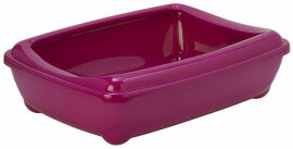 Акция на Туалет Moderna Arist-O-Tray Jumbo с бортиком для котов, 57x43x16.3 см розовый (C222328) от Stylus